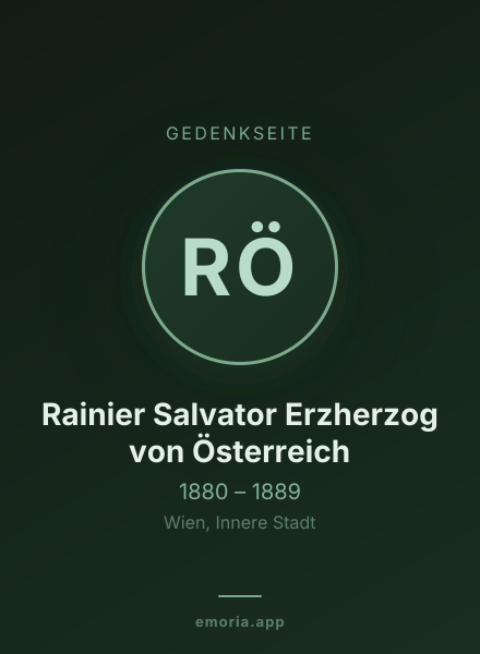 Gedenkportrait von Rainier Salvator Erzherzog von Österreich
