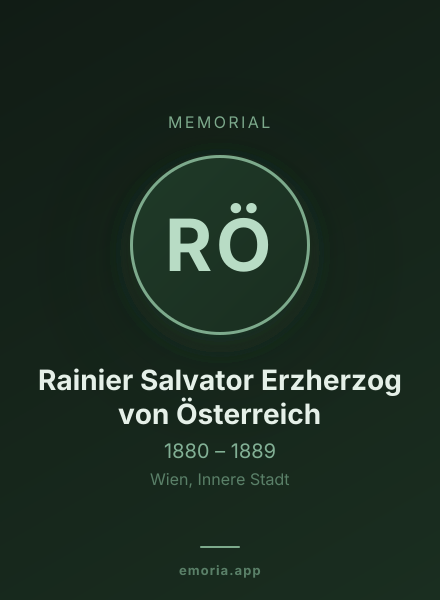 Memorial portrait of Rainier Salvator Erzherzog von Österreich