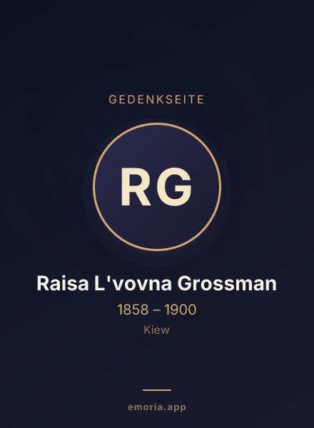 Gedenkportrait von Raisa L'vovna Grossman
