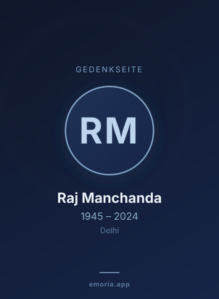 Gedenkportrait von Raj Manchanda
