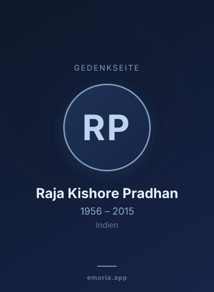 Gedenkportrait von Raja Kishore Pradhan