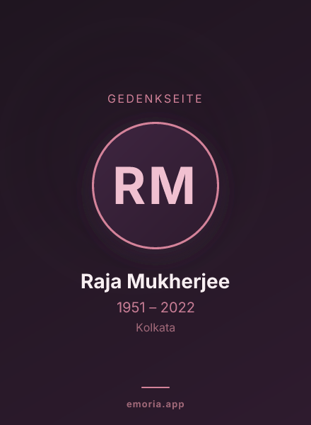 Gedenkportrait von Raja Mukherjee