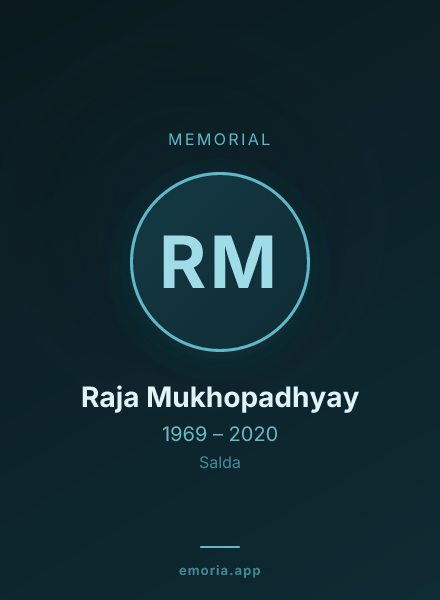 Memorial portrait of Raja Mukhopadhyay