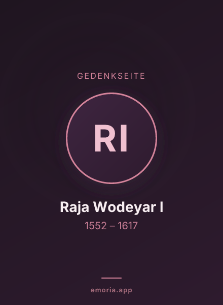 Gedenkportrait von Raja Wodeyar I