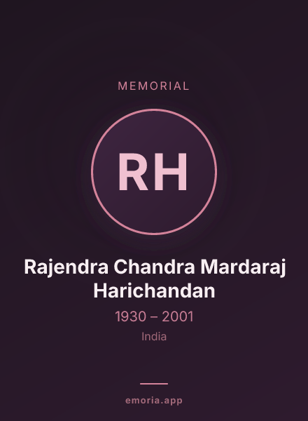 Memorial portrait of Rajendra Chandra Mardaraj Harichandan