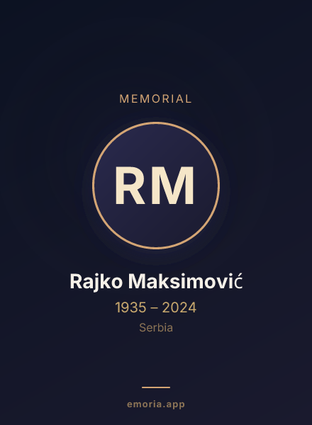 Memorial portrait of Rajko Maksimović