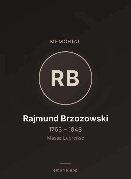 Memorial portrait of Rajmund Brzozowski