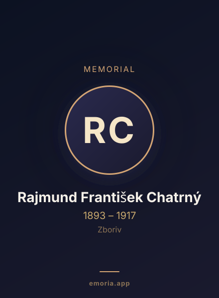 Memorial portrait of Rajmund František Chatrný