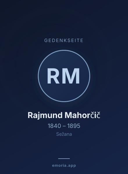 Gedenkportrait von Rajmund Mahorčič