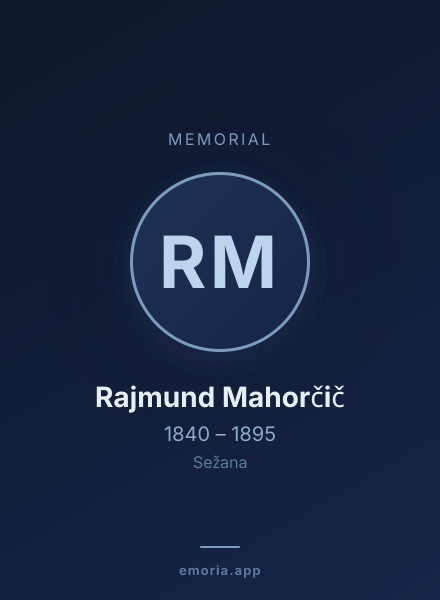 Memorial portrait of Rajmund Mahorčič