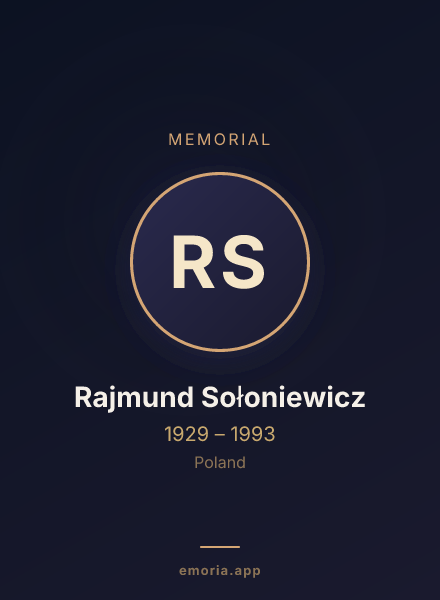 Memorial portrait of Rajmund Sołoniewicz