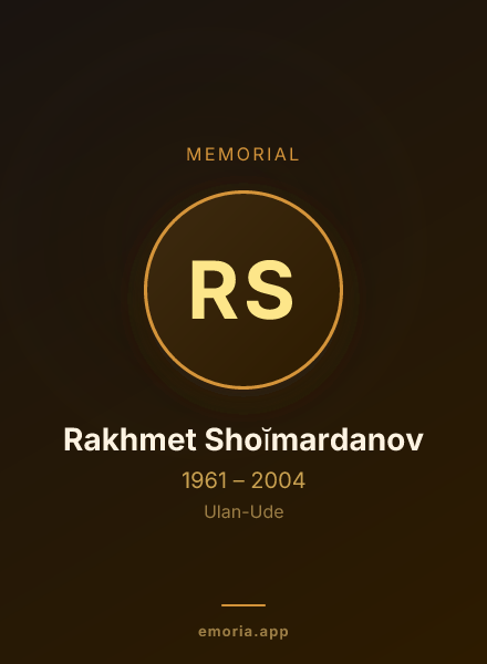 Memorial portrait of Rakhmet Shoĭmardanov
