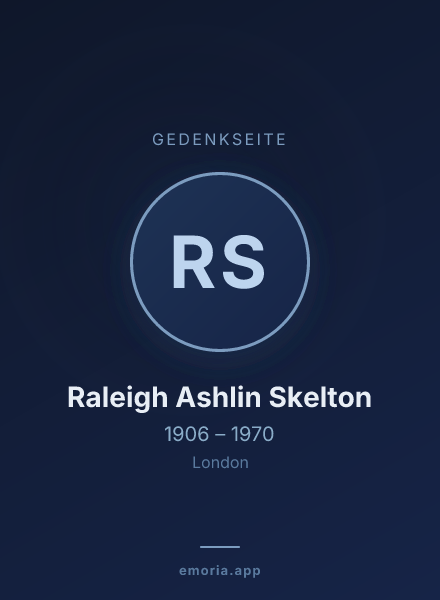 Gedenkportrait von Raleigh Ashlin Skelton