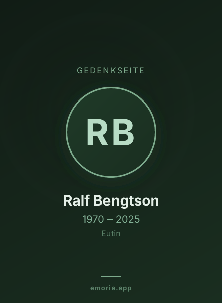 Gedenkportrait von Ralf Bengtson