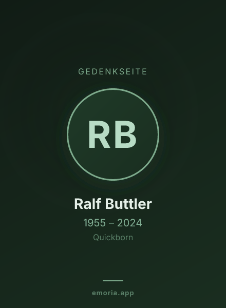Gedenkportrait von Ralf Buttler
