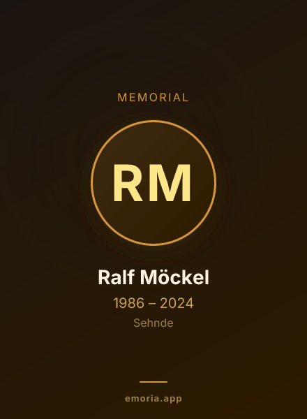 Memorial portrait of Ralf Möckel