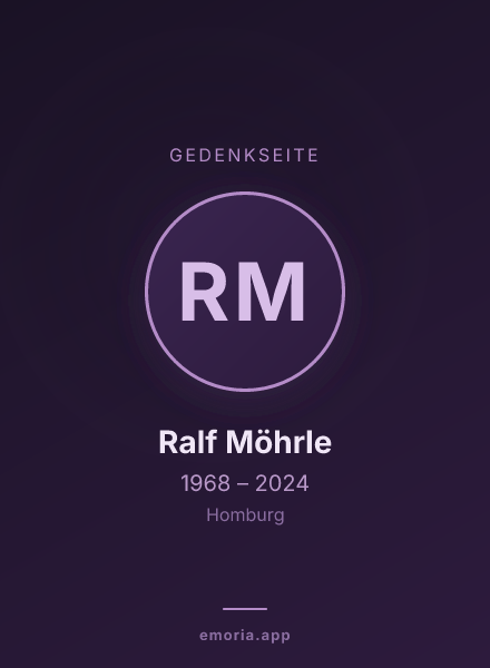 Gedenkportrait von Ralf Möhrle