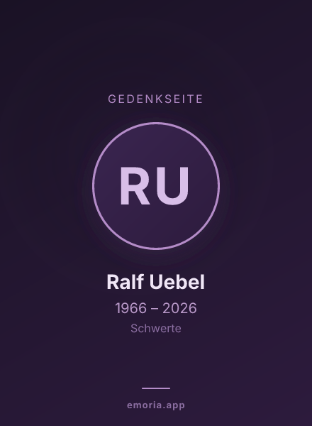 Gedenkportrait von Ralf Uebel