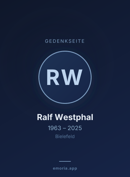 Gedenkportrait von Ralf Westphal