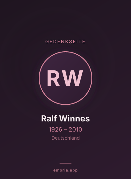 Gedenkportrait von Ralf Winnes