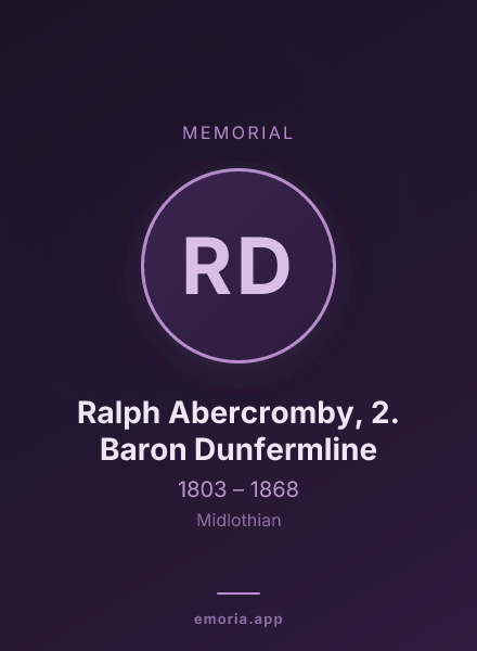 Memorial portrait of Ralph Abercromby, 2. Baron Dunfermline
