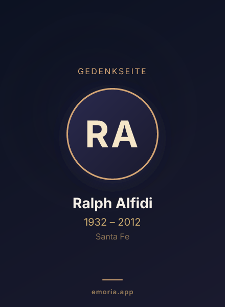 Gedenkportrait von Ralph Alfidi