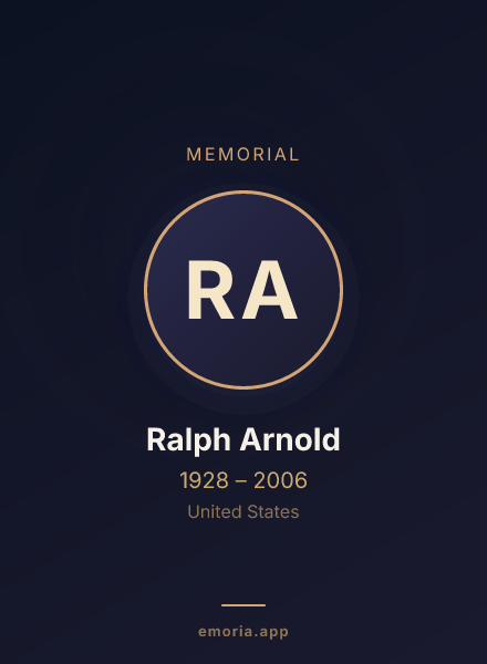 Memorial portrait of Ralph Arnold