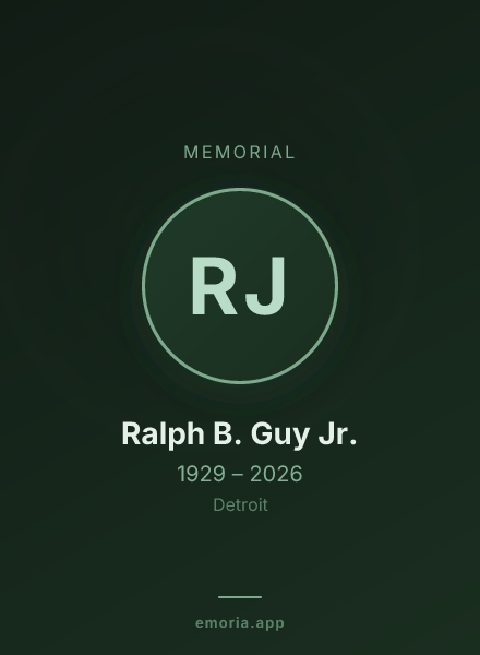 Memorial portrait of Ralph B. Guy Jr.