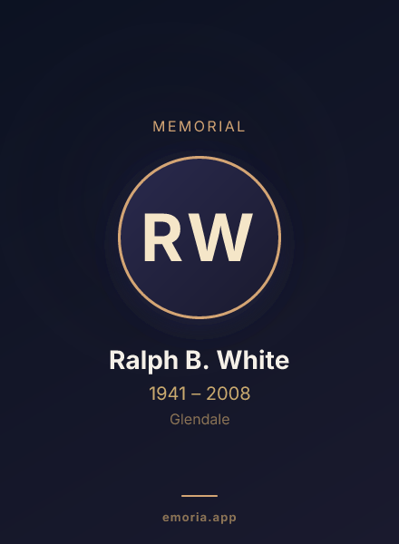Memorial portrait of Ralph B. White