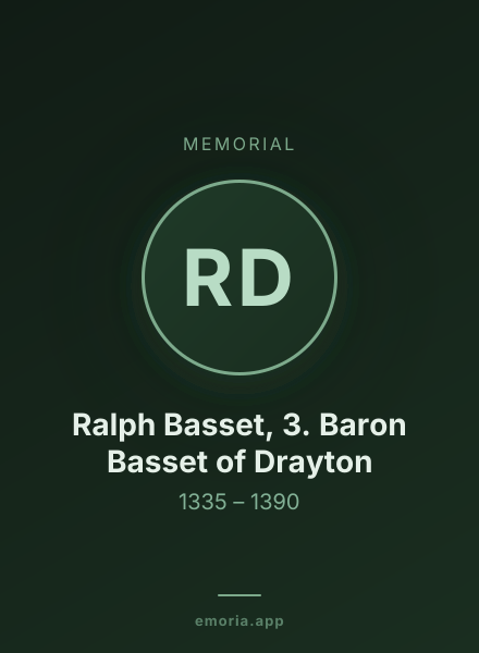 Memorial portrait of Ralph Basset, 3. Baron Basset of Drayton
