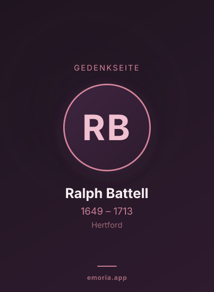 Gedenkportrait von Ralph Battell