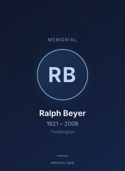 Memorial portrait of Ralph Beyer
