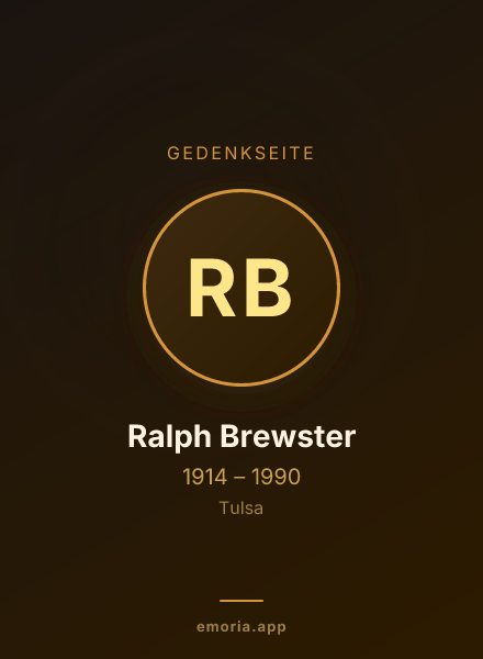 Gedenkportrait von Ralph Brewster