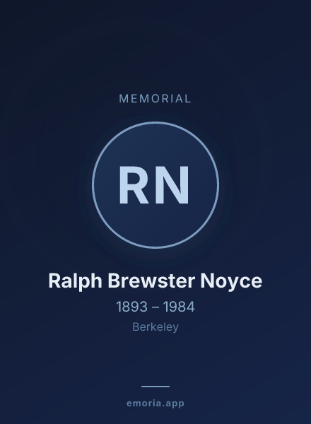 Memorial portrait of Ralph Brewster Noyce