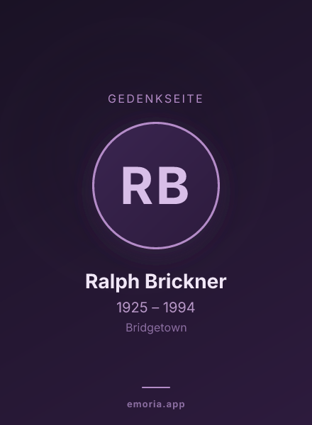 Gedenkportrait von Ralph Brickner