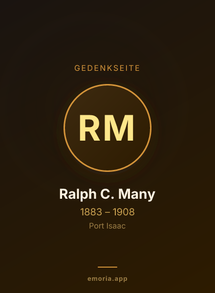Gedenkportrait von Ralph C. Many