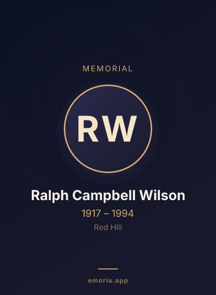 Memorial portrait of Ralph Campbell Wilson