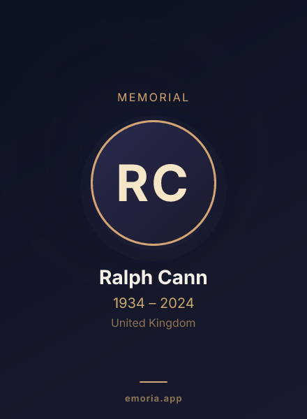 Memorial portrait of Ralph Cann