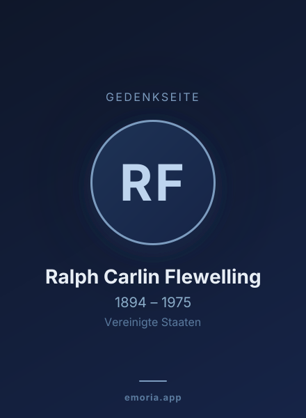 Gedenkportrait von Ralph Carlin Flewelling