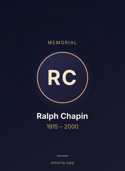 Memorial portrait of Ralph Chapin