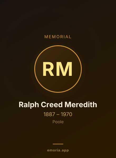 Memorial portrait of Ralph Creed Meredith