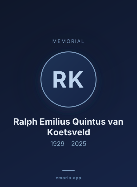 Memorial portrait of Ralph Emilius Quintus van Koetsveld