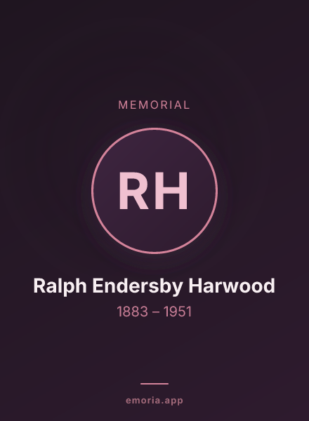 Memorial portrait of Ralph Endersby Harwood