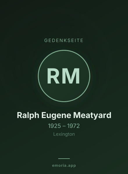 Gedenkportrait von Ralph Eugene Meatyard