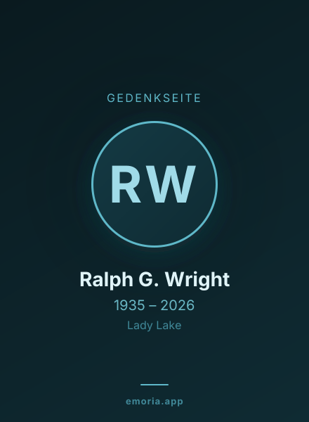 Gedenkportrait von Ralph G. Wright