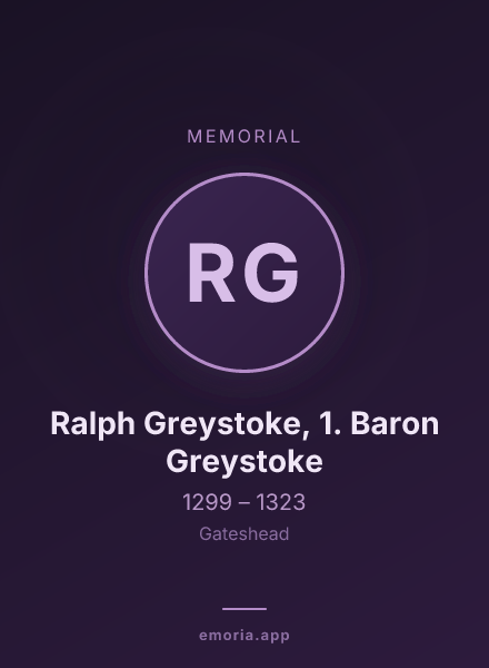 Memorial portrait of Ralph Greystoke, 1. Baron Greystoke