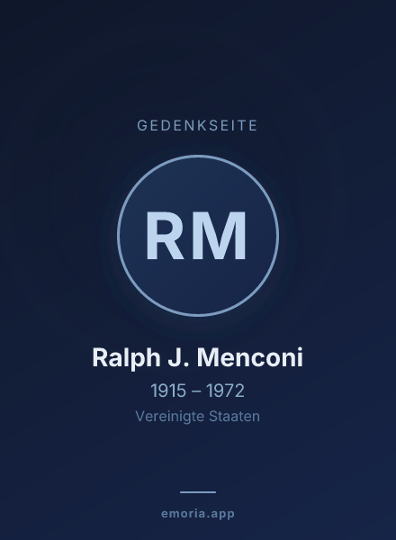 Gedenkportrait von Ralph J. Menconi