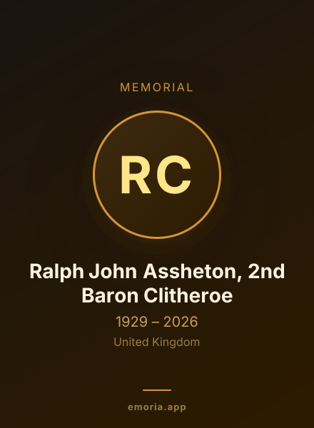 Memorial portrait of Ralph John Assheton, 2nd Baron Clitheroe