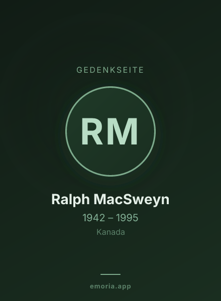 Gedenkportrait von Ralph MacSweyn