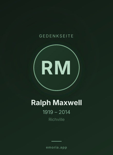 Gedenkportrait von Ralph Maxwell